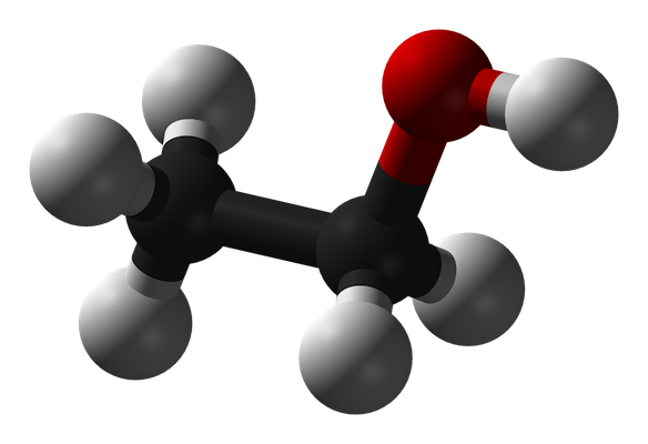 3D molecule of ethanol
